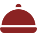 Icon of a covered food serving dome.